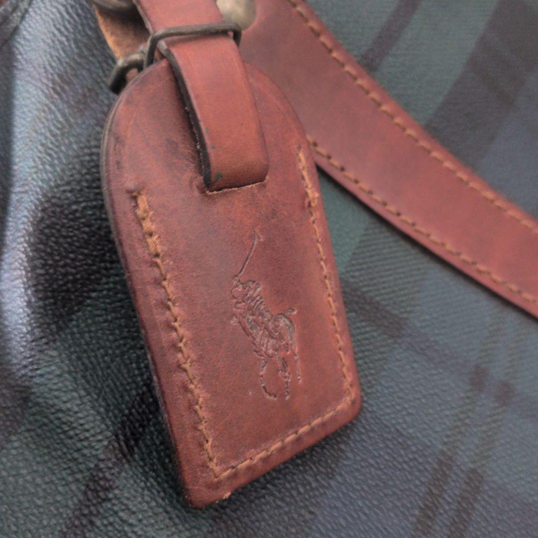 ラルフローレン ポロ チェック ボストンバッグ ショルダーバッグ