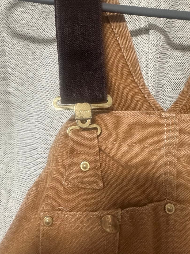 ★美品★ Carhartt ブラウンオーバーオール34×32（メンズL相当）