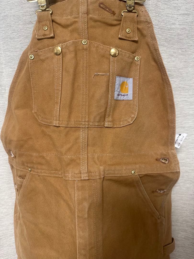 ★美品★ Carhartt ブラウンオーバーオール34×32（メンズL相当）