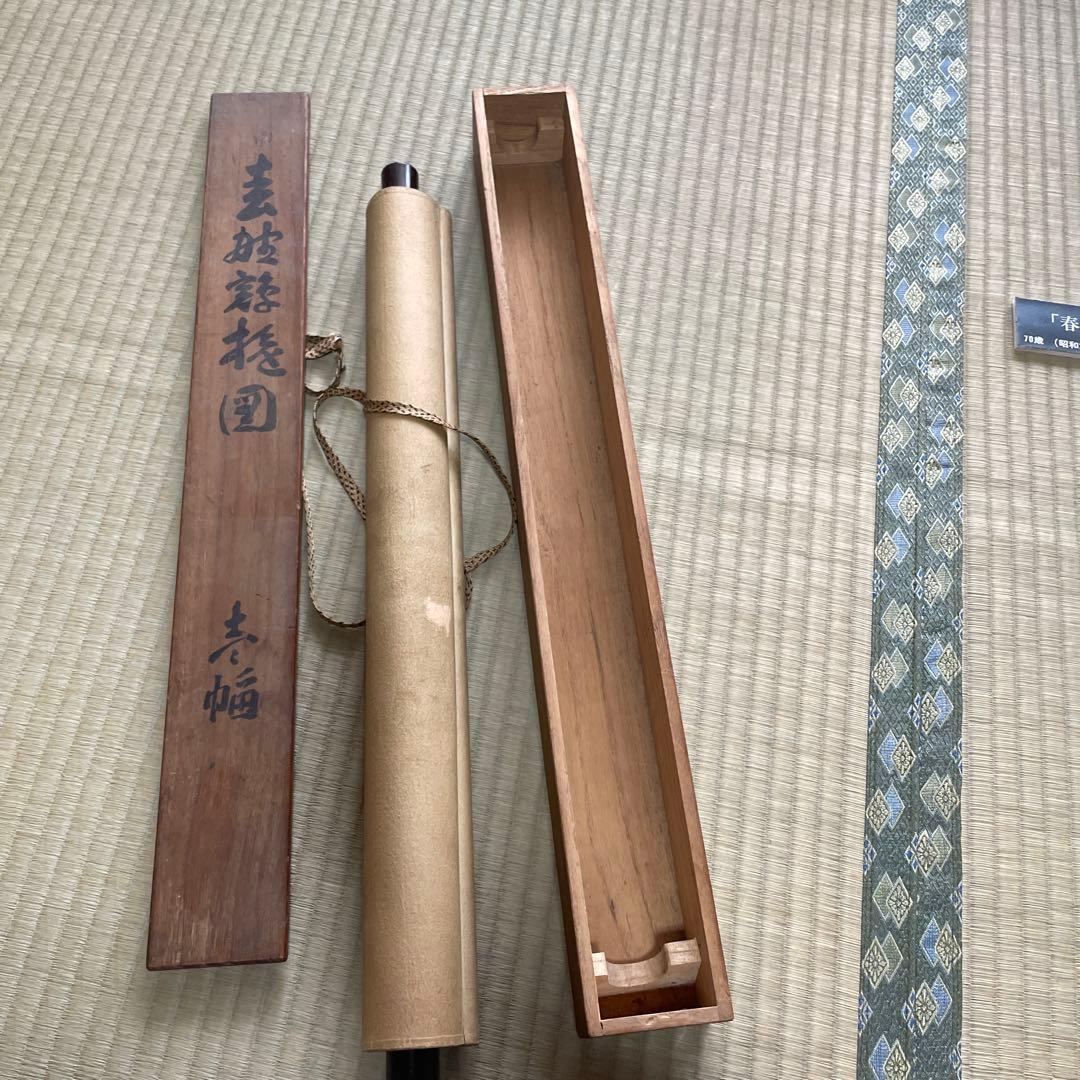 超希少価値あり！春野鶏遊図 掛軸