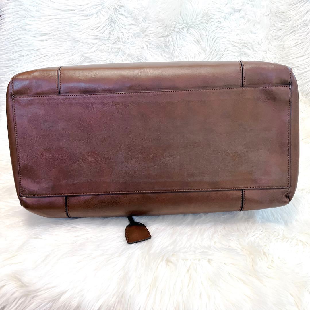 ZARA ザラ ボストンバッグ 2way ブラウン 旅行鞄 レザー 大容量 茶色