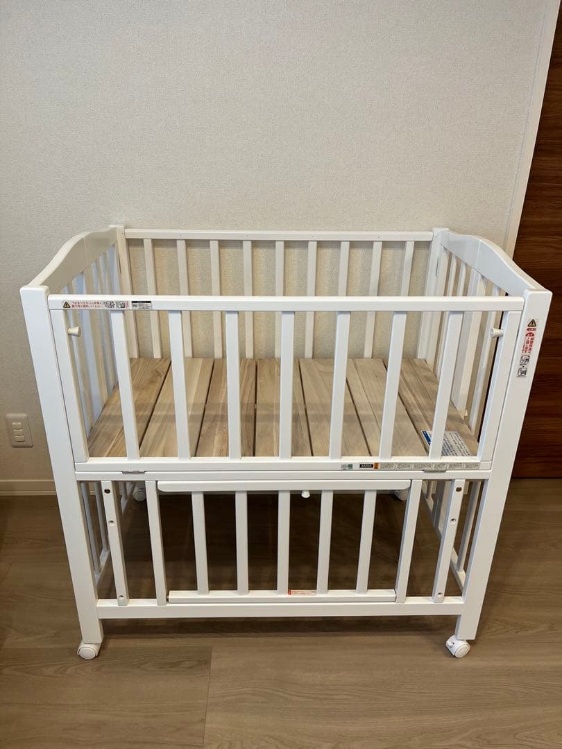 カトージ ミニベビーベッド 折りたたみ F（ホワイト）木製