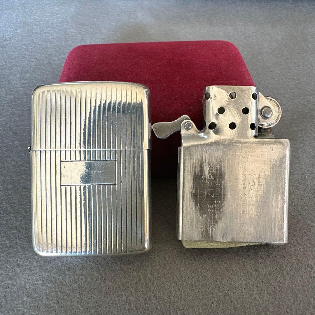 値下げ❗️激レアビンテージZIPPOスターリングシルバー　エンジンターン