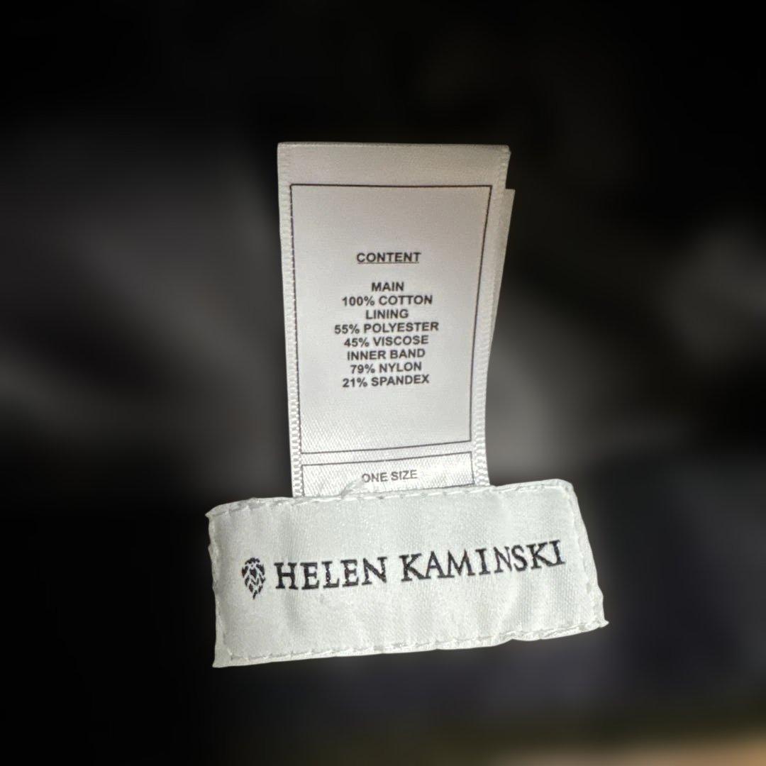 ヘレンカミンスキー ベロア調　キャップ　カーキ　ダークグリーン　未使用