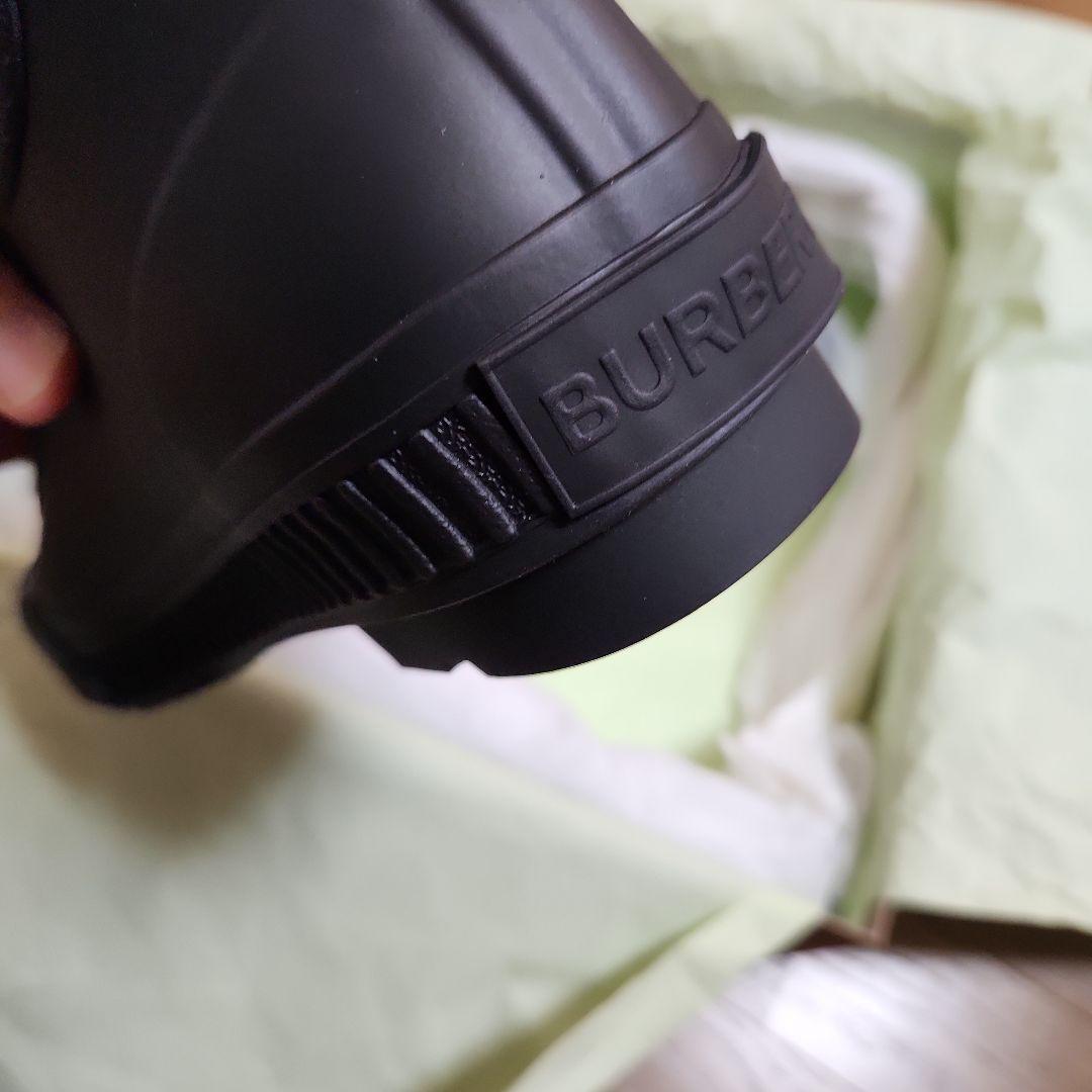 だいBURBERRY ブラック 長靴・レインブーツ