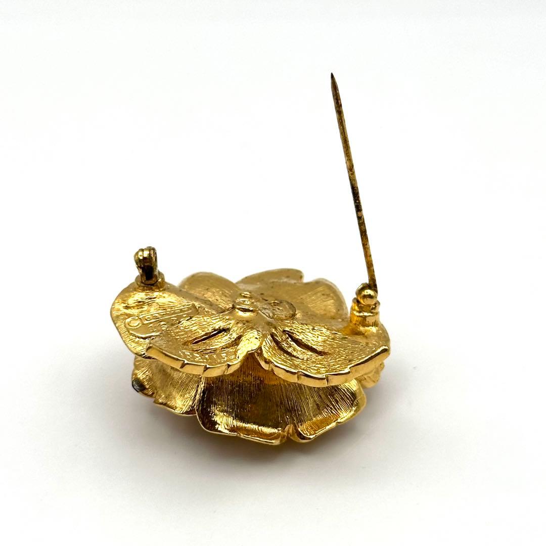 CAEVEN カルヴェン ブローチ バラ ローズ フラワー ゴールドカラー