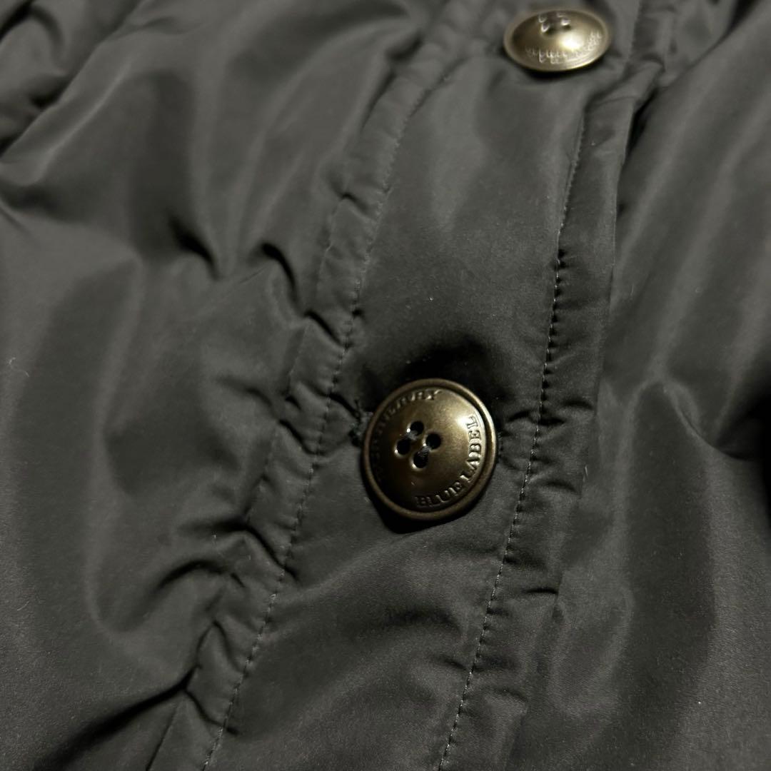 バーバリーブルーラベル ファー付きダウンジャケット 38