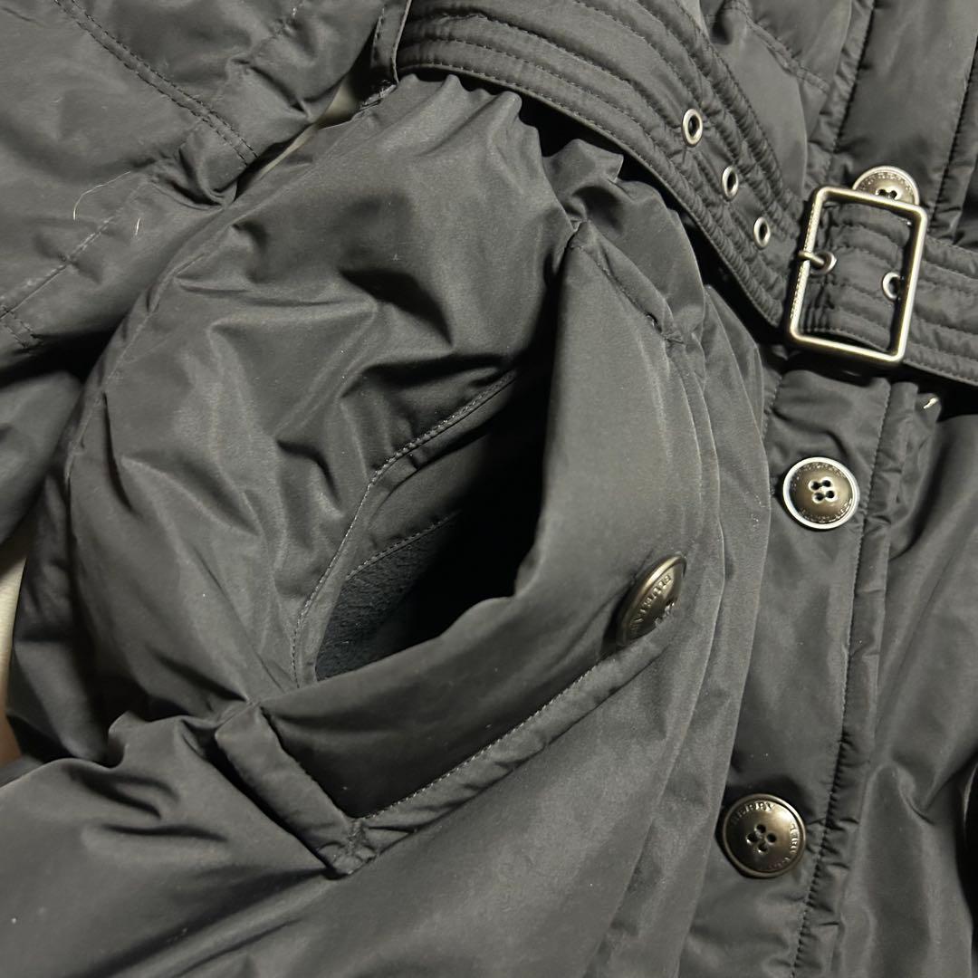 バーバリーブルーラベル ファー付きダウンジャケット 38