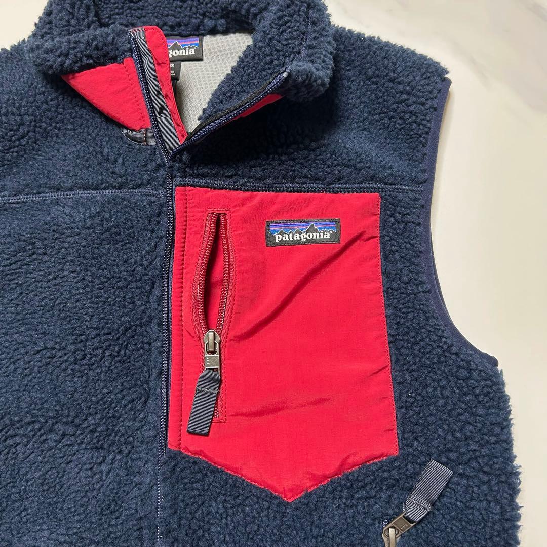【XXS】美品 パタゴニア クラシック レトロX ベスト ネイビー レッド