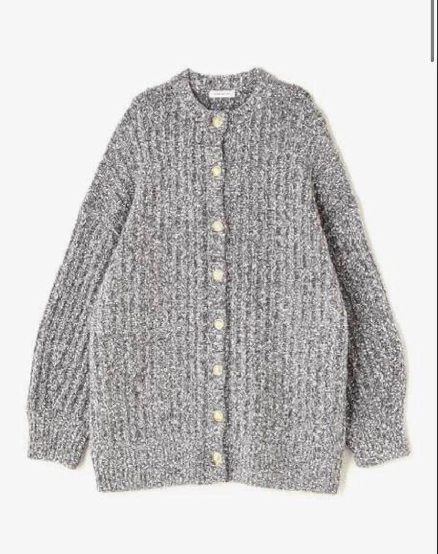 ナチュラルビューティーベーシック　ツイードミニワンピース＆カーディガンセット