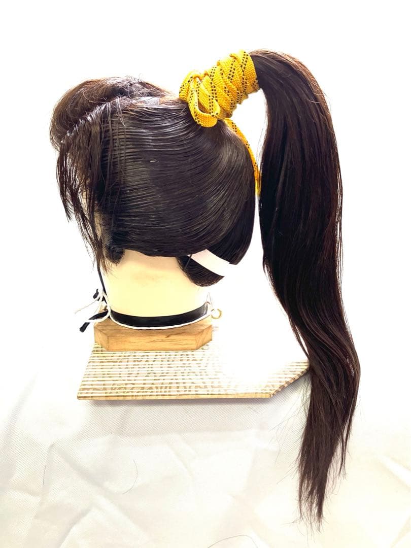 辰巳６号サイズ、ポニー、中古日本髪かつら、大衆演劇かつら、舞踊かつらケース付き