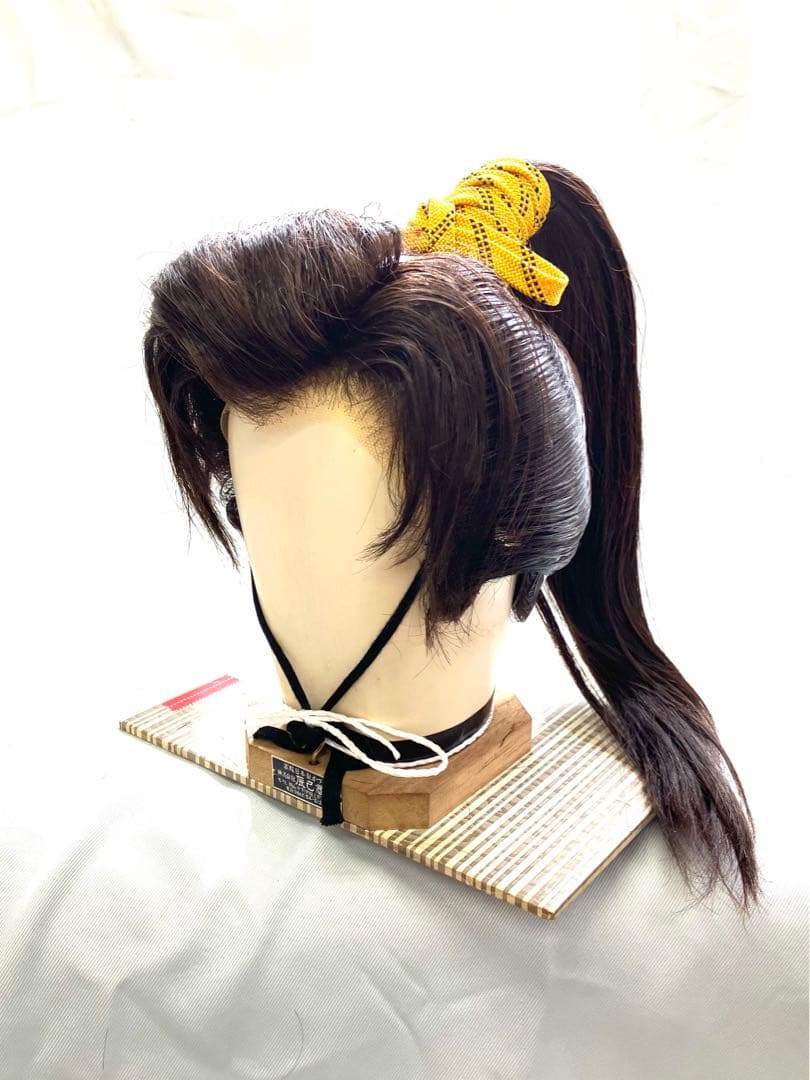 辰巳６号サイズ、ポニー、中古日本髪かつら、大衆演劇かつら、舞踊かつらケース付き