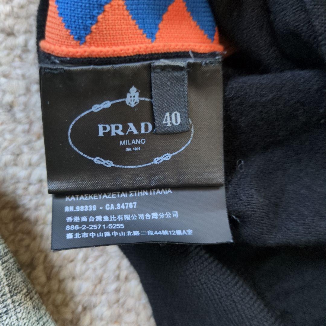 【再値下げ】PRADA 幾何学模様 長袖ニットセーター
