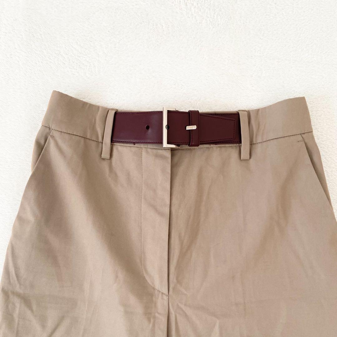 2024モデル　NFC済　PRADA トライアングルロゴ チノパンツ ベルト付