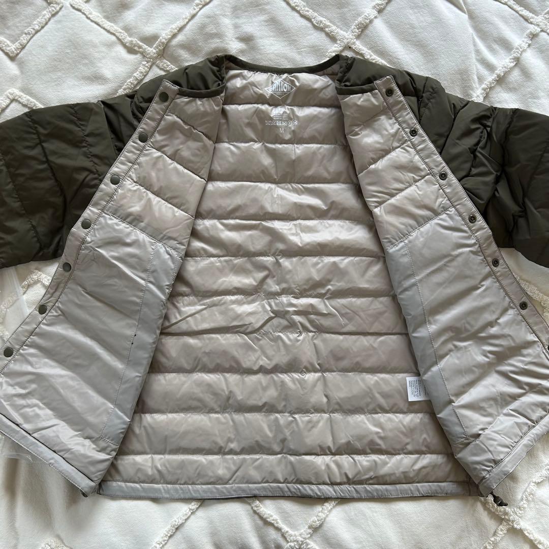 DANTON/ダントン　インナーダウン クルーネックダウンジャケット　カーキ　M