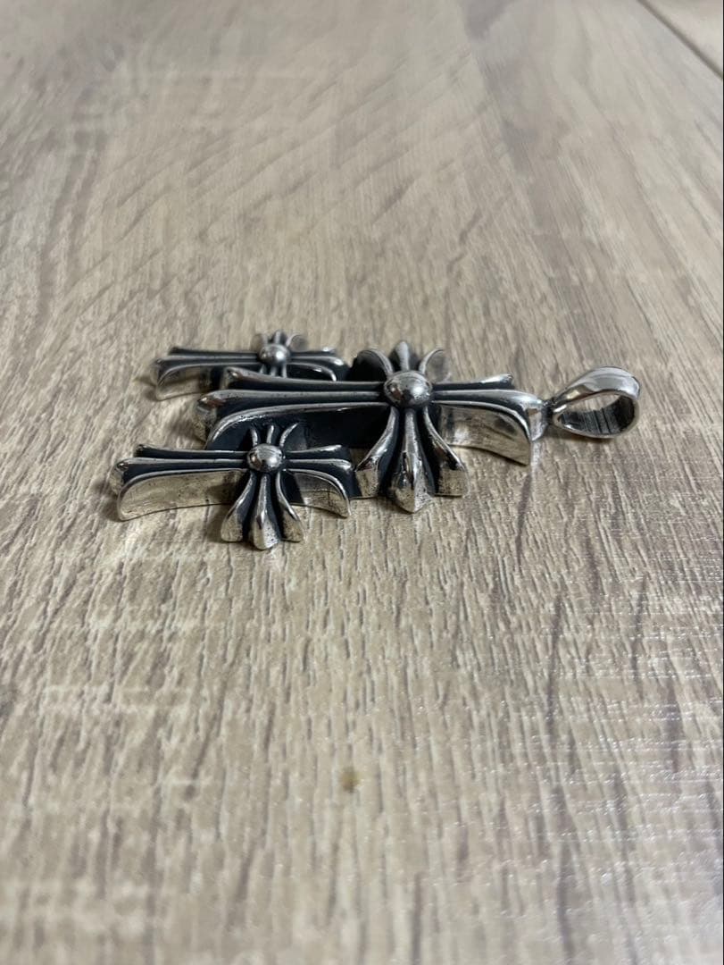 クロスペンダント トリプルクロス クロスチャーム シルバー925