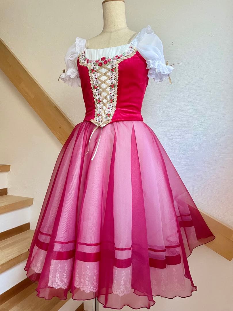 バレエ衣装 150cm 赤系