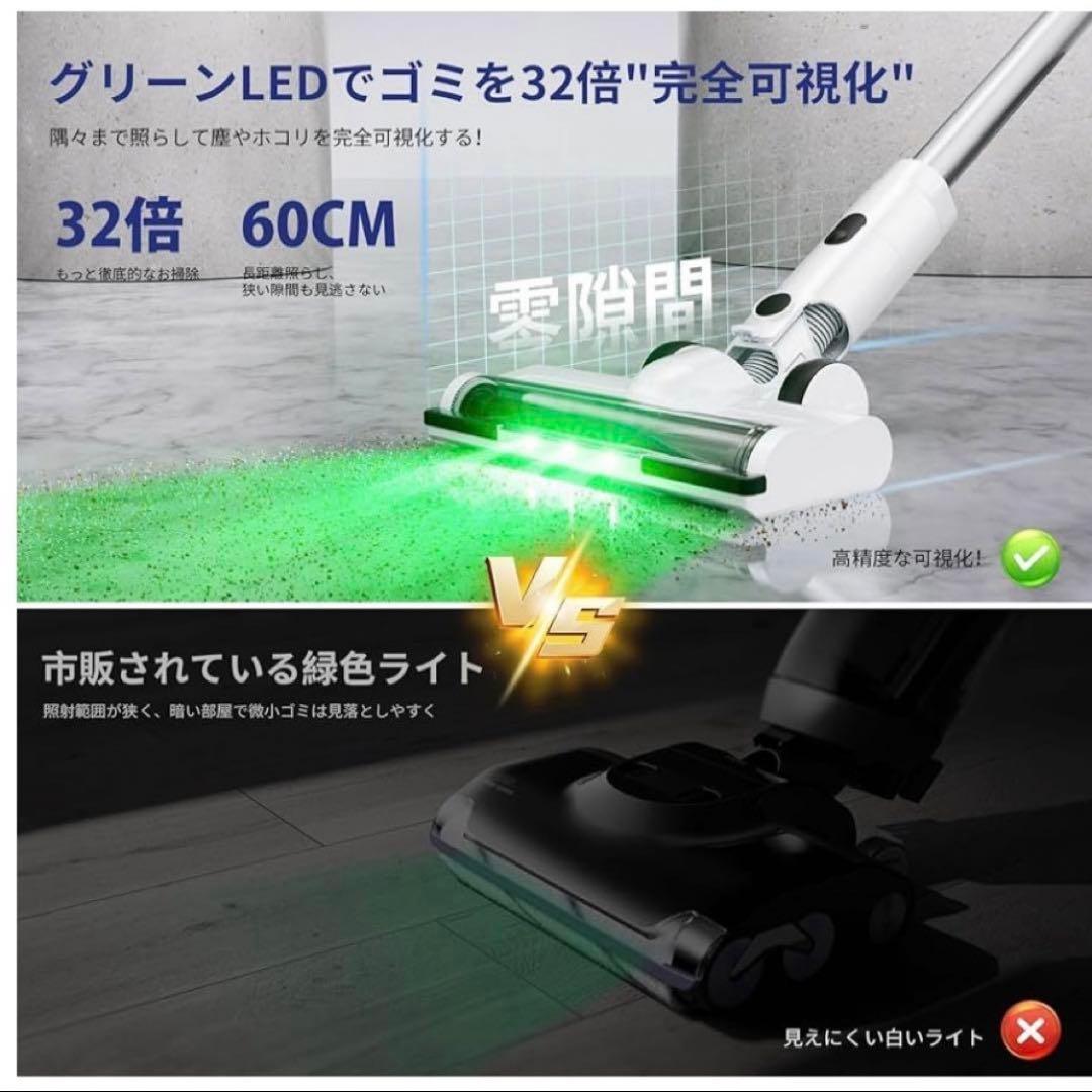 掃除機 コードレス AI 70Kpa LED 65分連続 液晶 PSE 充電