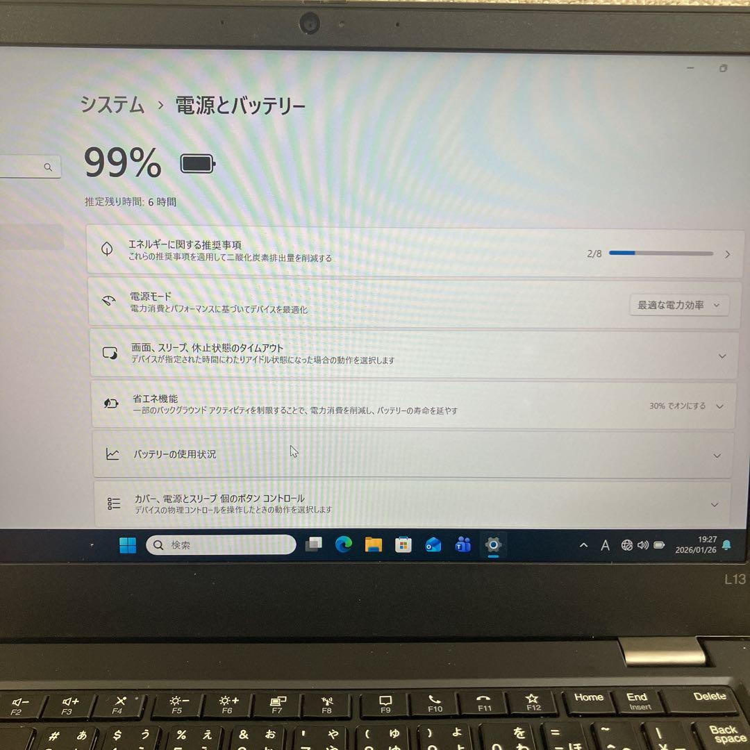 ThinkPad L13 Gen2 第11世代 13.3型FHD Core i7