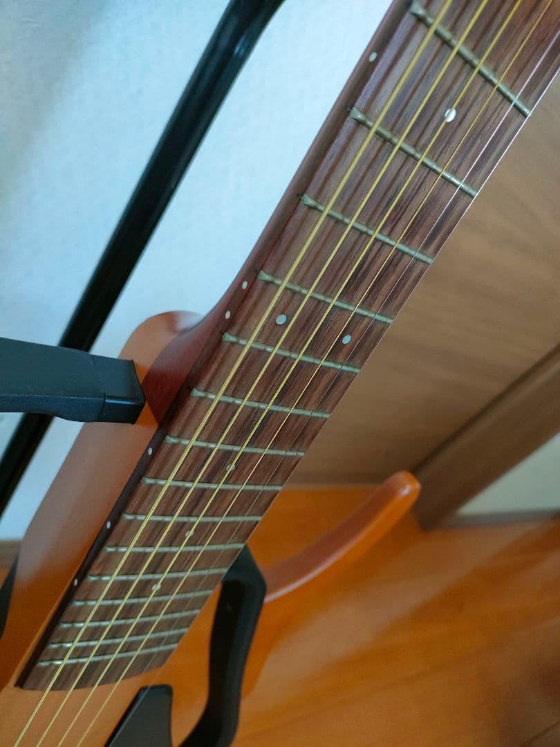 美品サイレントギターYAMAHA SLG110Sケース アダプタ プリアンプ付