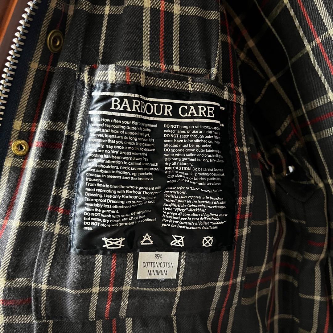 80s バブアー border オイルドジャケット ユーロヴィンテージ