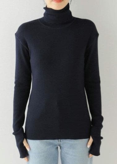 【極美品】 ✨アパルトモン jersey タートルネック リブニット ★指抜き★