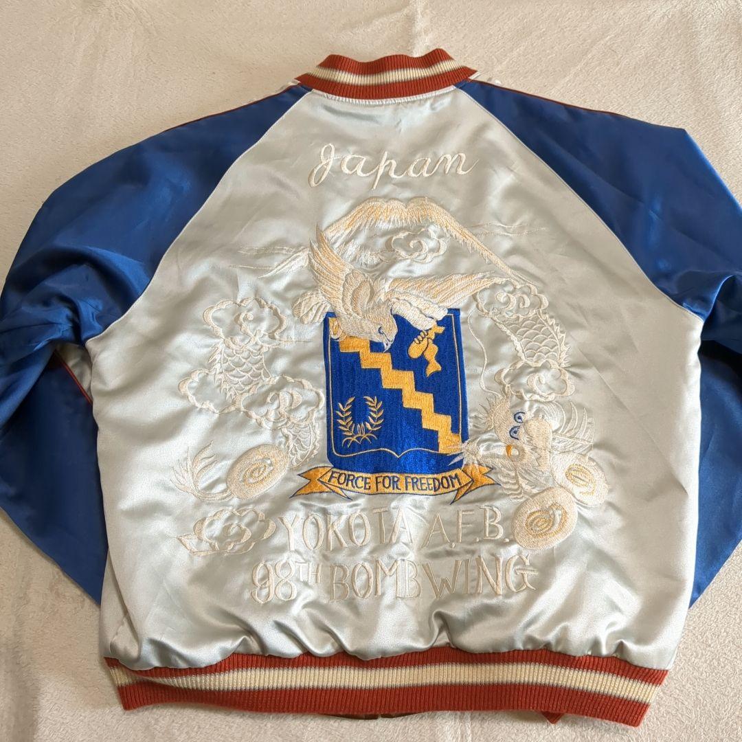 テーラー東洋 スカジャン リバーシブル 虎 横田基地 ブルー Mサイズ