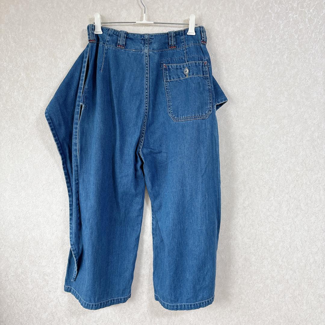 KAPITALキャピタル⭐️バッグリボン ワイドデニム パンツ クロップド XS
