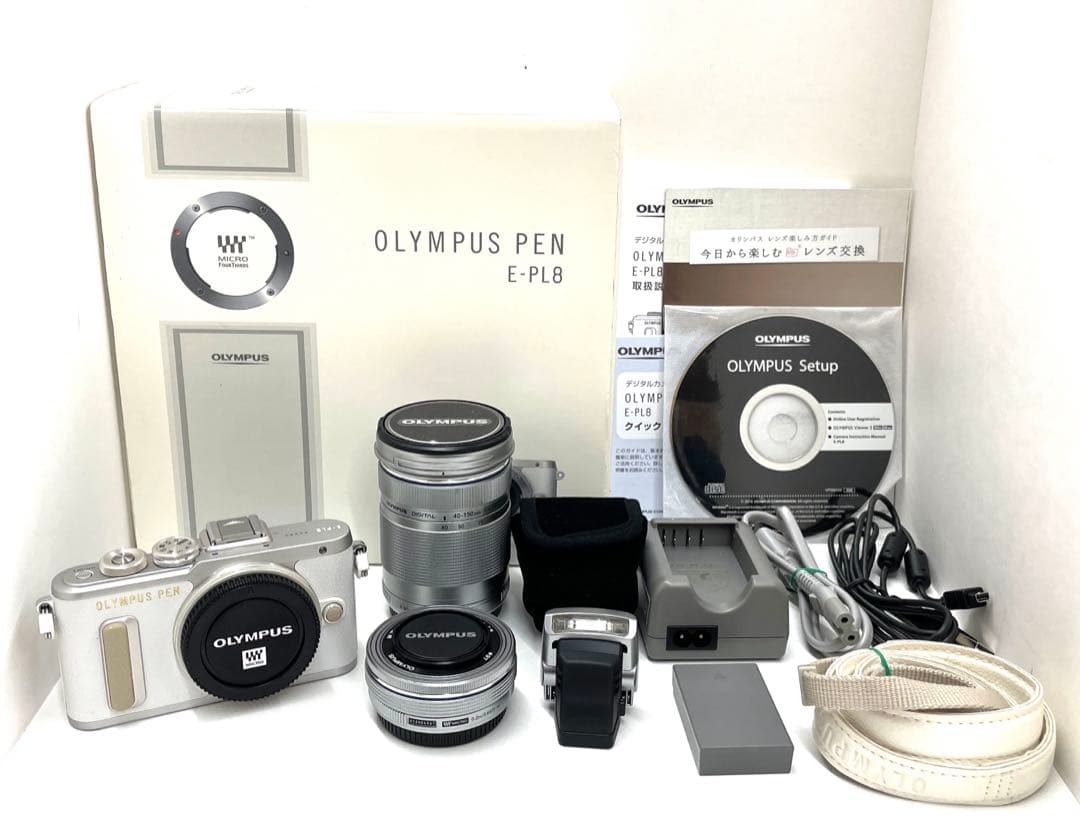 OLYMPUS PEN E-PL8 ミラーレス一眼カメラ ダブルズームキット