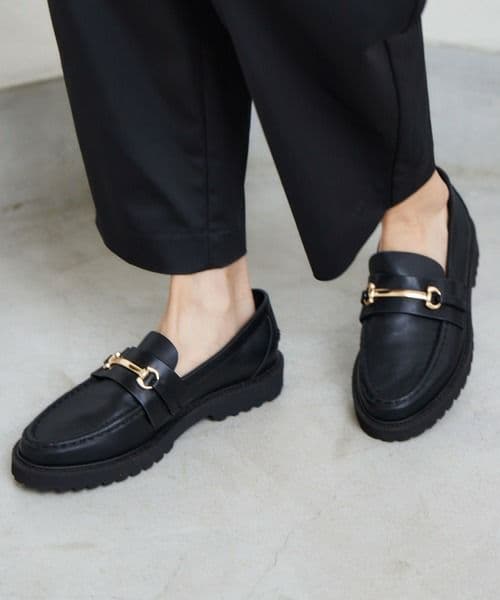 【新品未使用】Mazell / トラックソールビットローファー