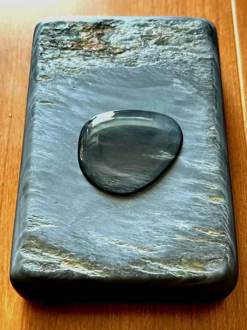 極品 歙州金花水波羅文硯