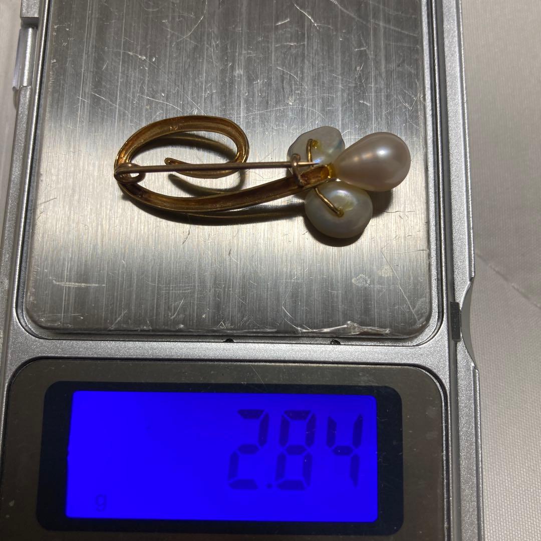 K18 刻印　あり　ブロチ