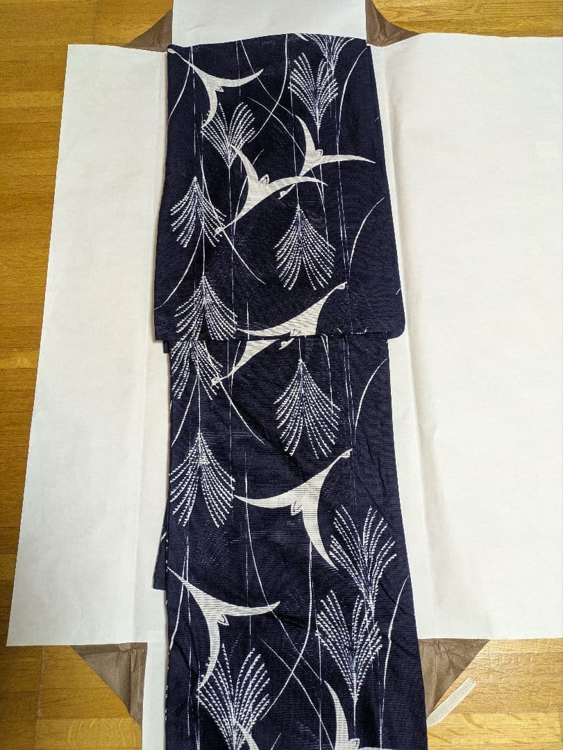 綿絽浴衣 丈１６０　広衿仕立て