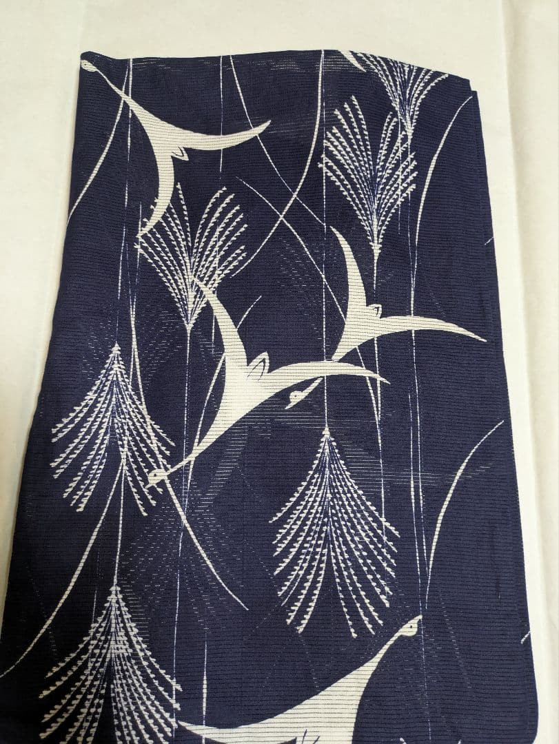 綿絽浴衣 丈１６０　広衿仕立て