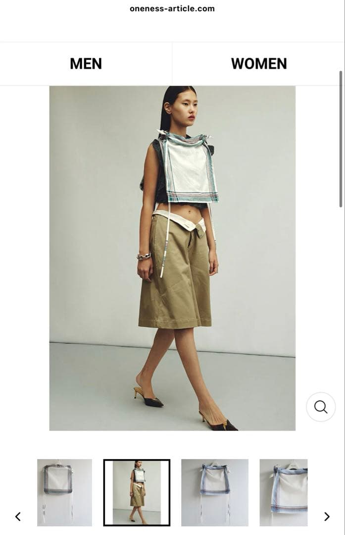 トップス FUMIKA UCHIDA HANDKERCHIEF BIB TOP