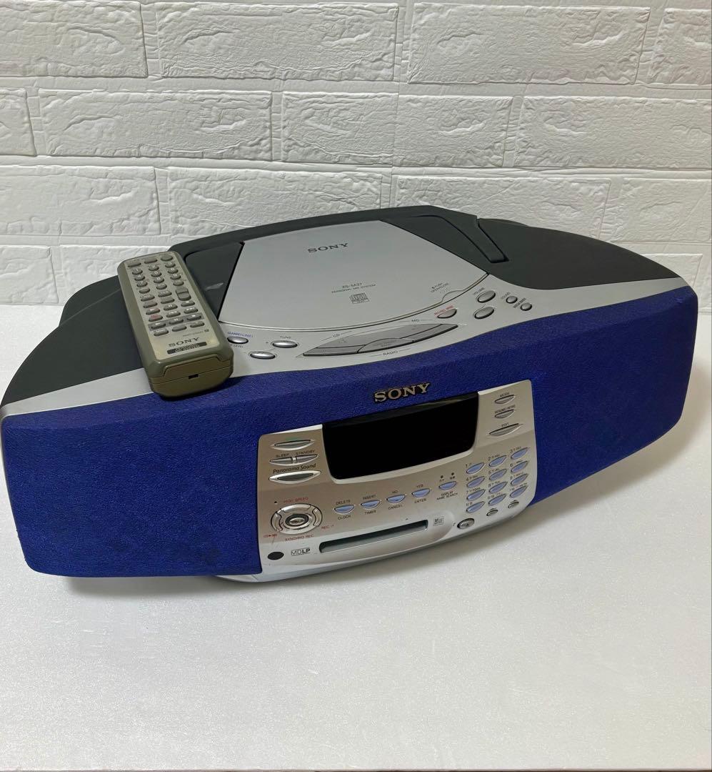 【MDLP対応】SONY　完動品　ZS-M37　CD/MDラジオ　リモコン付き