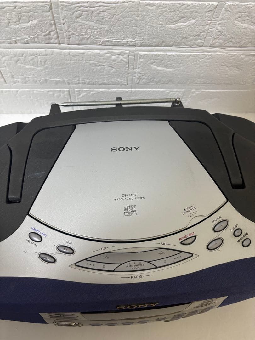 【MDLP対応】SONY　完動品　ZS-M37　CD/MDラジオ　リモコン付き