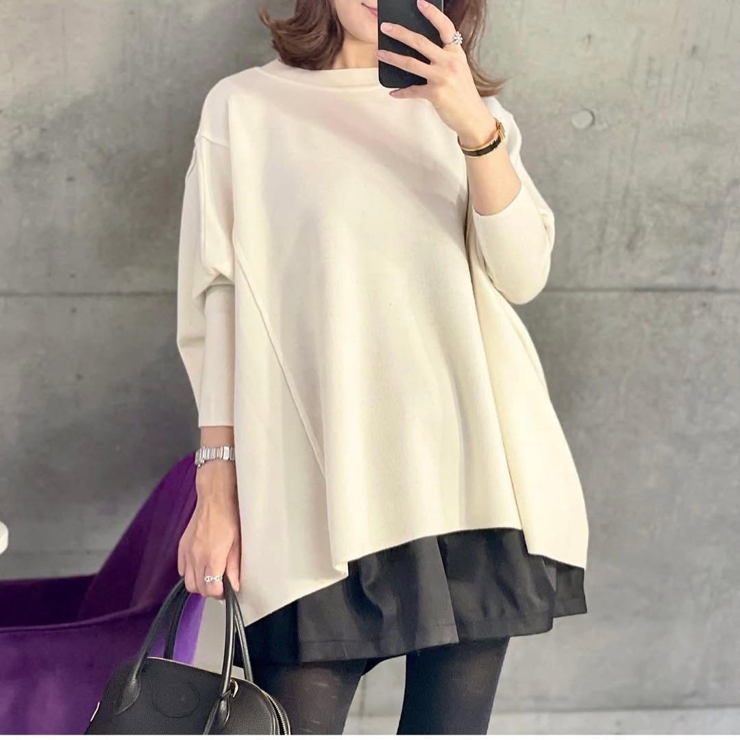 新品タグ付き　オブリ　ニット　オフホワイト　ドルチェ