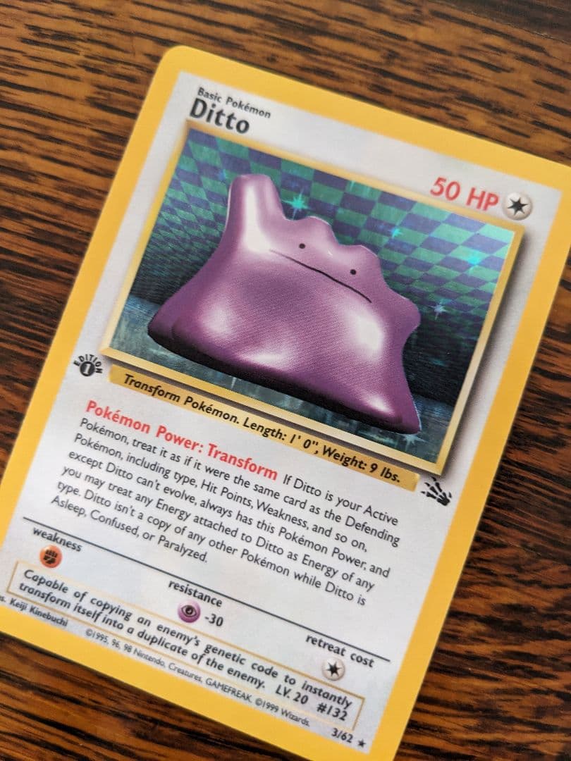 英語版初期　ポケモンカード　Ditto 1st Edition holo