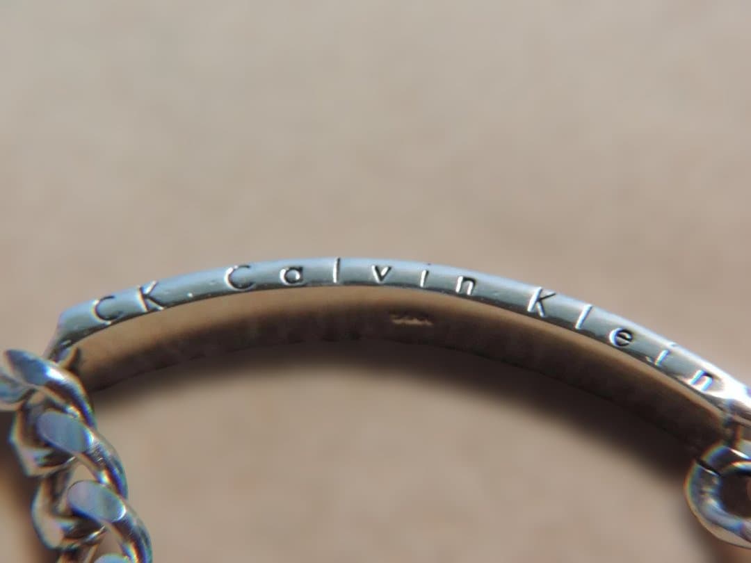 CK   プレートチェーンブレスレット　925　460K〇