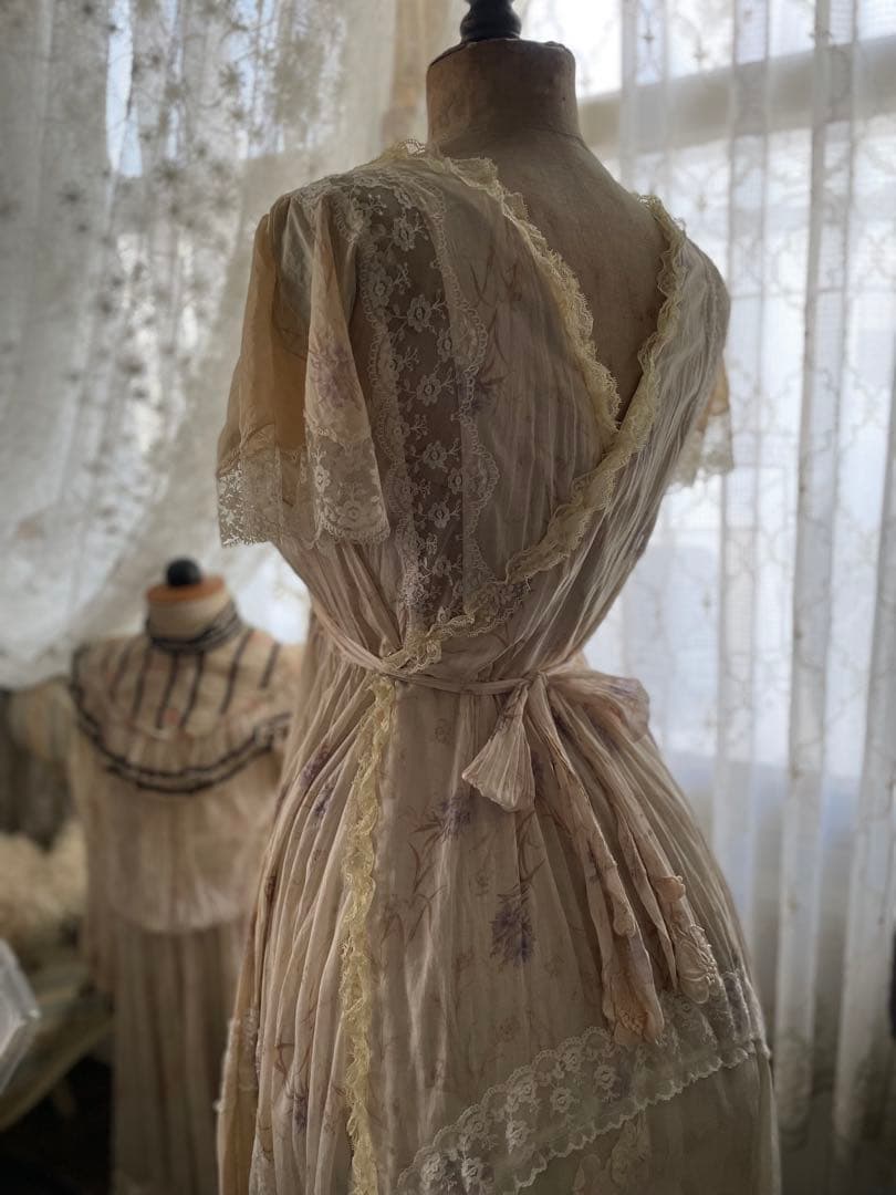 〜♡〜 美しいアンティークドレス 〜♡〜 フランスアンティークレース
