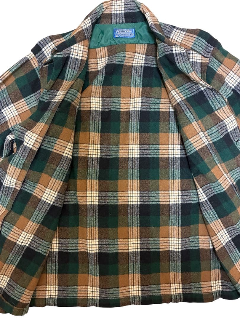 Pendleton ボードシャツ　70s オンブレ　シャドー　ブラウン　グリーン