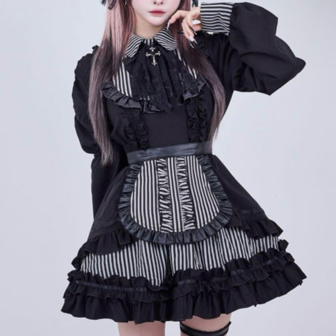 IMVAL Gothic Maid Dress ブラック QOOZA