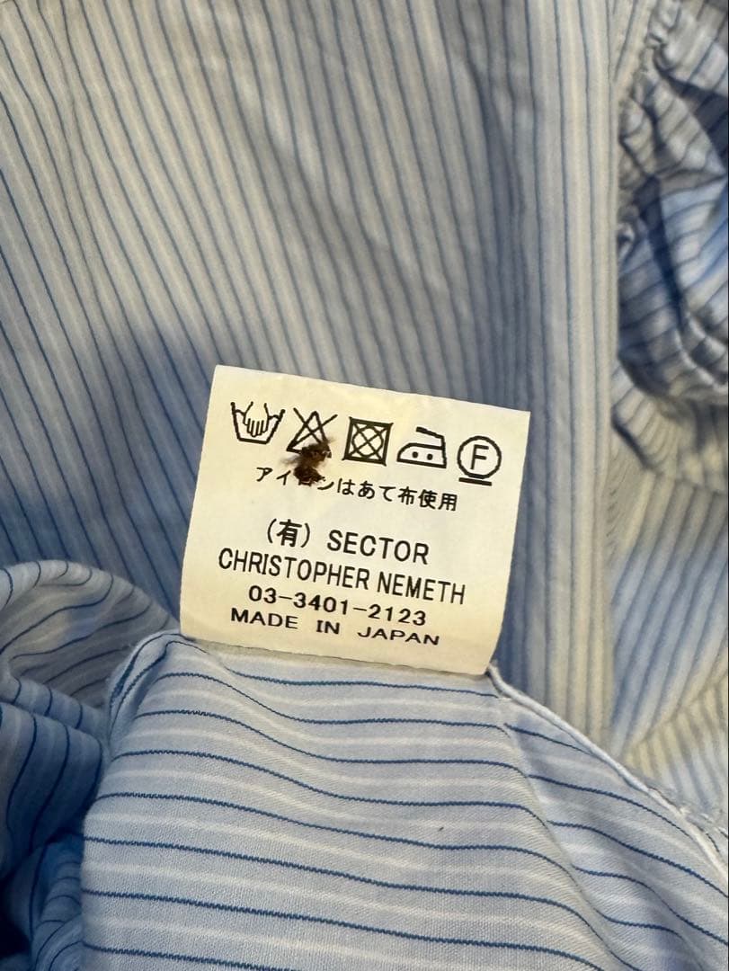 Christopher nemeth シャーリング ストライプシャツ