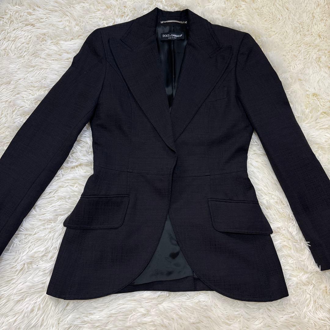 ✨美品✨ドルチェアンドガッバーナ　パンツスーツセットアップ　ボタンレス　40