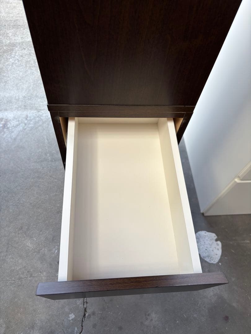 デスクサイド収納ラック ダークブラウン