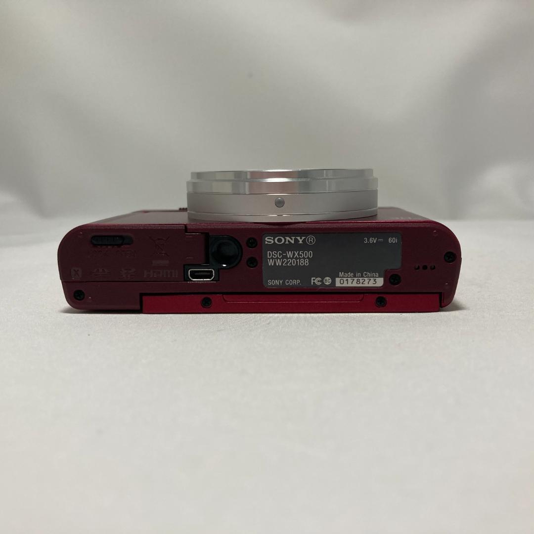 SONY Cyber-shot DSC-WX500 レッド デジカメ カバー付き