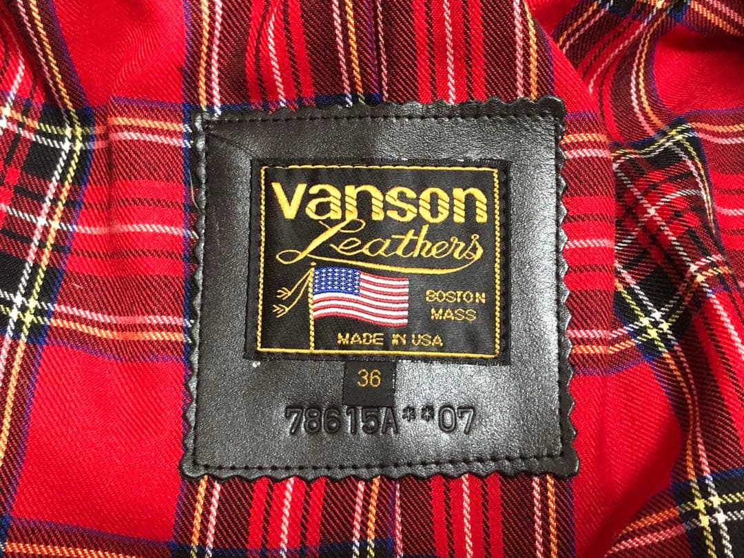 価格値下げ不可【最新モデル】 VANSON J 3/4 カーコート 36