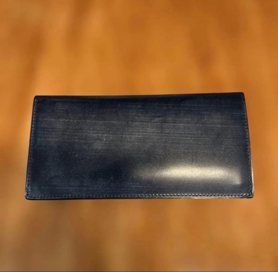 【未使用品】 GANZOブライドルレザー長財布　ネイビー