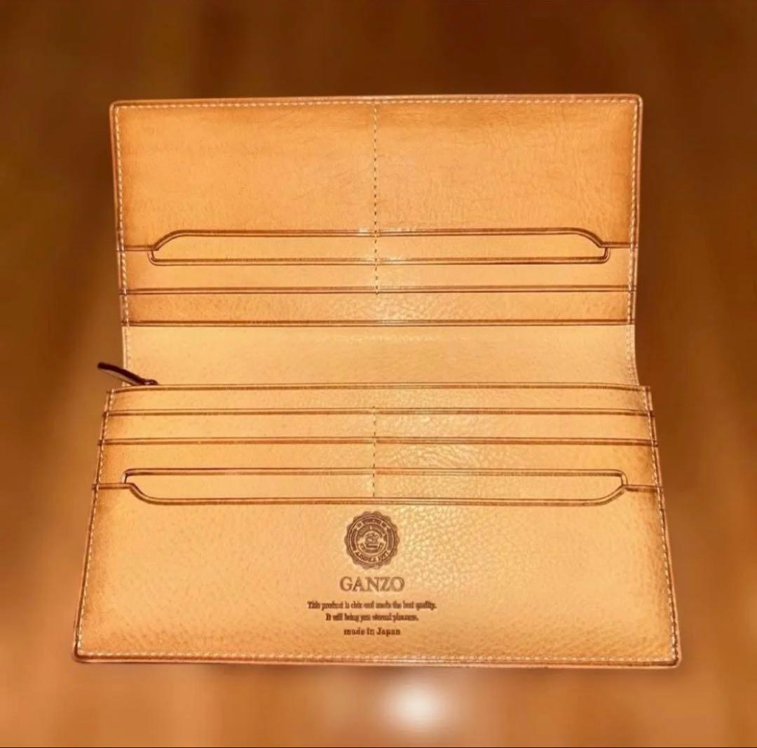 【未使用品】 GANZOブライドルレザー長財布　ネイビー